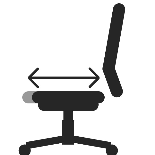 調整椅子坐得舒服─調整椅墊的前後位置