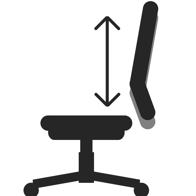 辦公椅調整：椅墊的高低位置