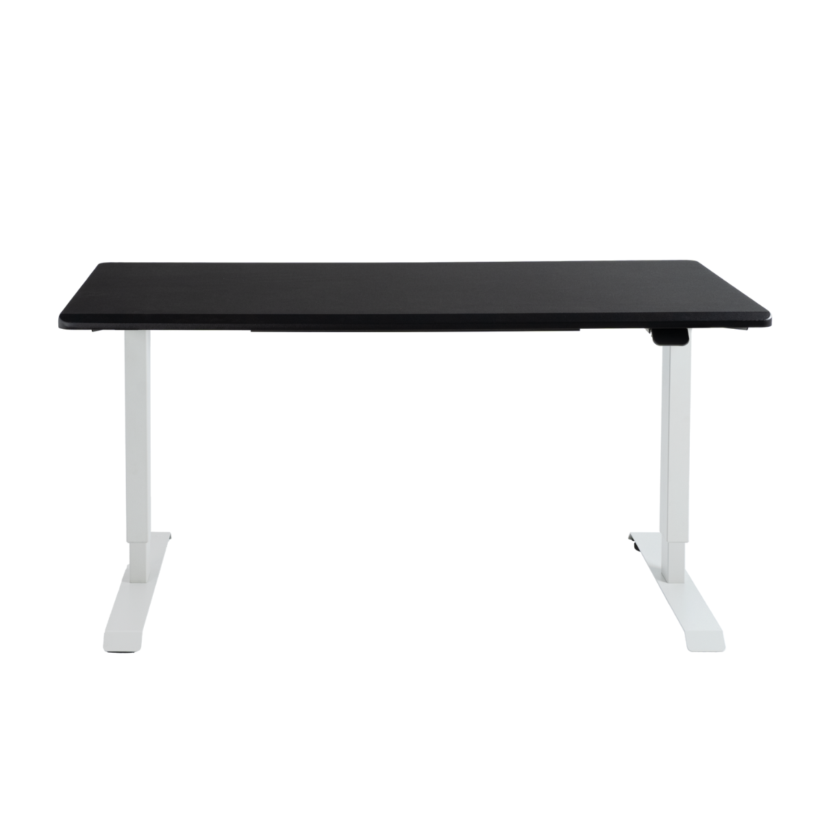 One Touch 電動升降桌｜純色標準款｜極光白 - 暗影黑
