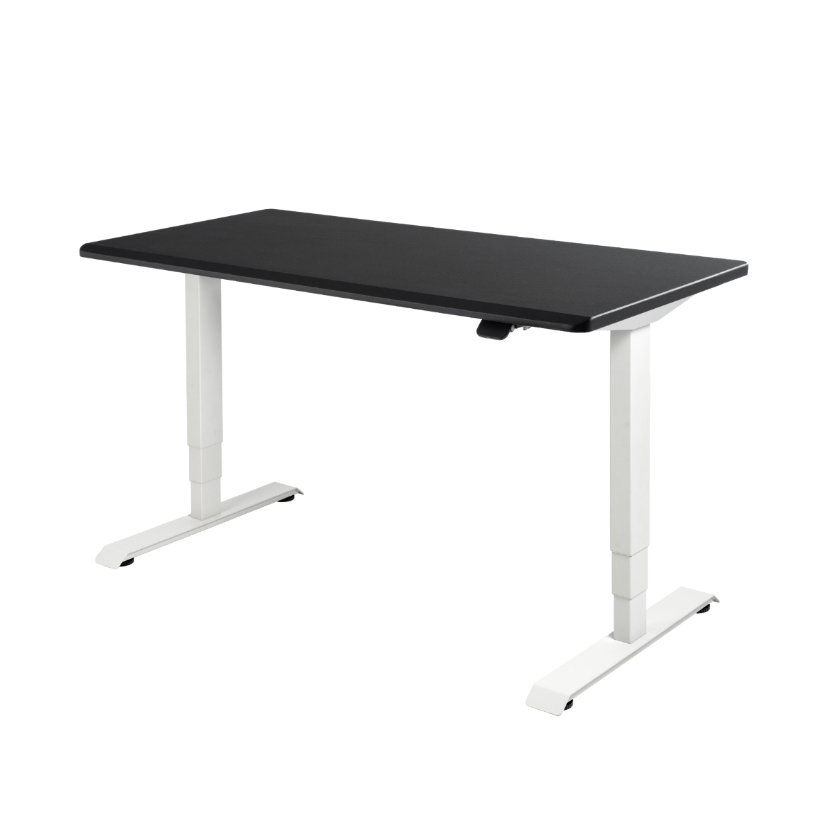 One Touch 電動升降桌｜純色標準款｜極光白 - 暗影黑