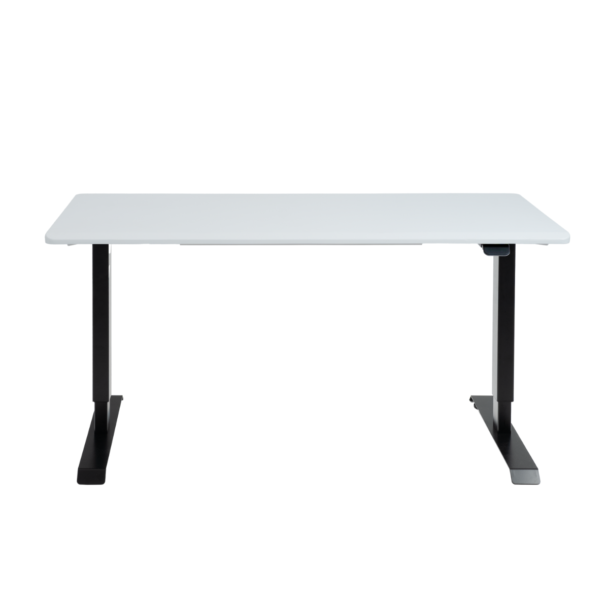 One Touch 電動升降桌｜純色標準款｜極光白 - 暗影黑