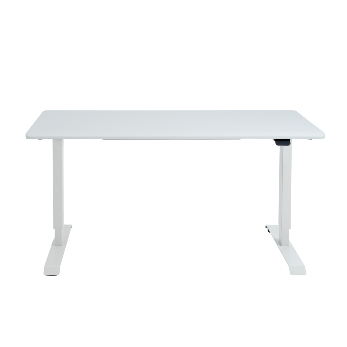 One Touch 電動升降桌｜純色標準款｜極光白 - 暗影黑