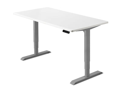 純白色 銀灰桌腳 方型